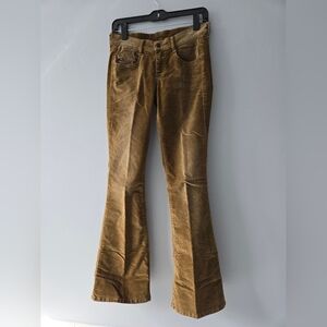 Diesel Velour/Velvet Like Jeans Bootcut Flare Gold/Mustard Color Jeans, s28